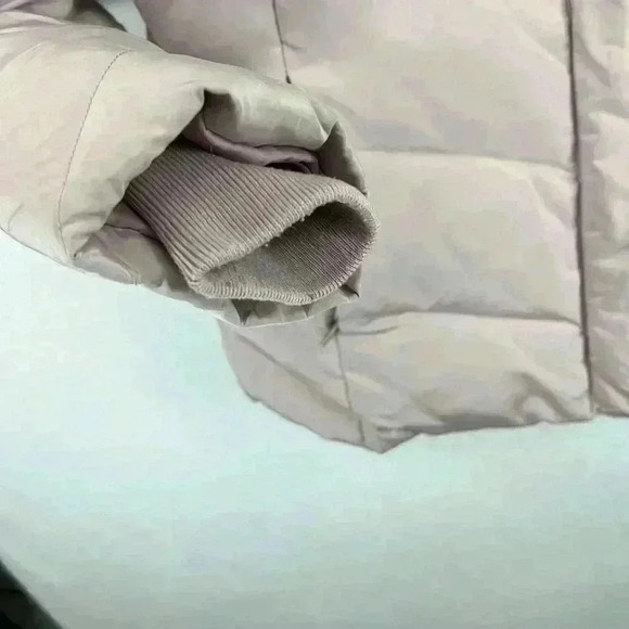 Anne Klein Women’s Quilted Down Jacket Size Small Blush Pockets Knit Cuffs - Picture 5 of 12